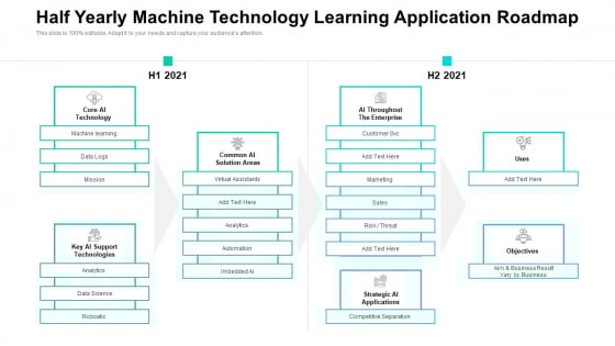 Half Yearly Machine Technology Learning Application Roadmap Mockup Half Yearly Machine Technology Learning Application Roadmap Mockup