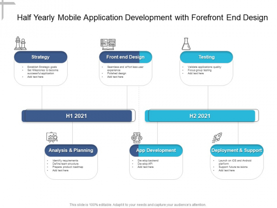 Half Yearly Mobile Application Development With Forefront End Design Brochure Half Yearly Mobile Application Development With Forefront End Design Brochure