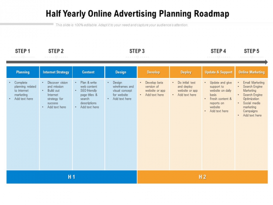 Half Yearly Online Advertising Planning Roadmap Sample Half Yearly Online Advertising Planning Roadmap Sample