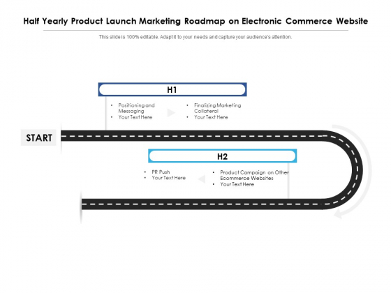 Half Yearly Product Launch Marketing Roadmap On Electronic Commerce Website Information Half Yearly Product Launch Marketing Roadmap On Electronic Commerce Website Information