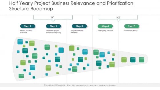 Half Yearly Project Business Relevance And Prioritization Structure Roadmap Brochure Half Yearly Project Business Relevance And Prioritization Structure Roadmap Brochure