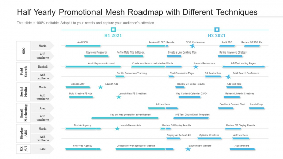 Half Yearly Promotional Mesh Roadmap With Different Techniques Topics Half Yearly Promotional Mesh Roadmap With Different Techniques Topics