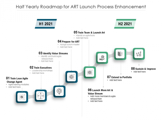 Half Yearly Roadmap For Art Launch Process Enhancement Sample