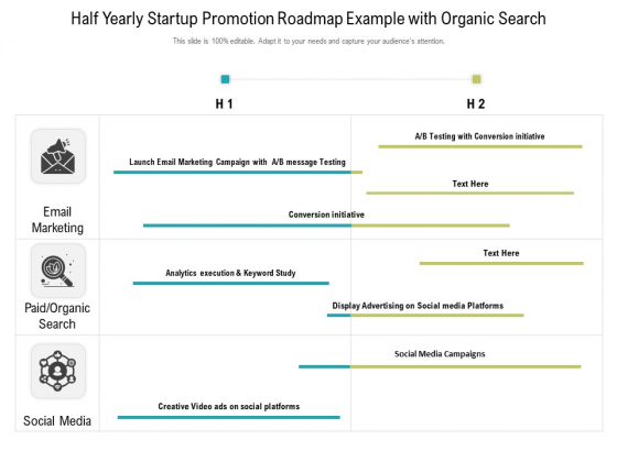 Half Yearly Startup Promotion Roadmap Example With Organic Search Clipart Half Yearly Startup Promotion Roadmap Example With Organic Search Clipart
