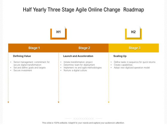 Half Yearly Three Stage Agile Online Change Roadmap Microsoft Half Yearly Three Stage Agile Online Change Roadmap Microsoft