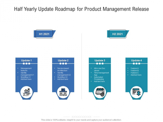 Half Yearly Update Roadmap For Product Management Release Designs Half Yearly Update Roadmap For Product Management Release Designs