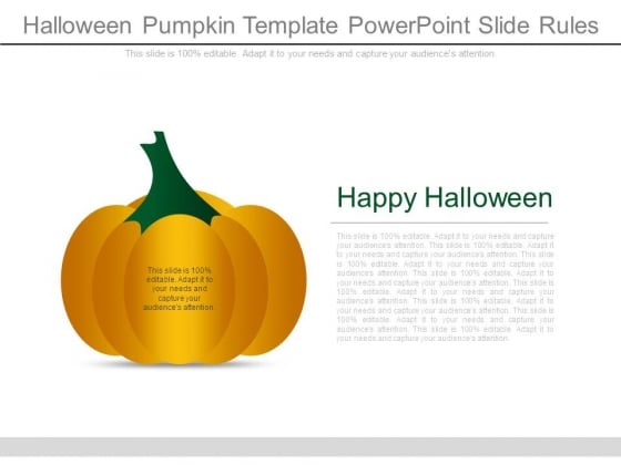 Halloween Pumpkin Template Powerpoint Slide Rules