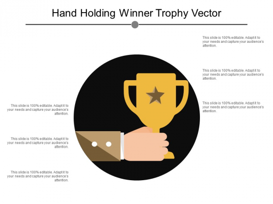 Hand Holding Winner Trophy Vector Ppt PowerPoint Presentation Ideas Slideshow