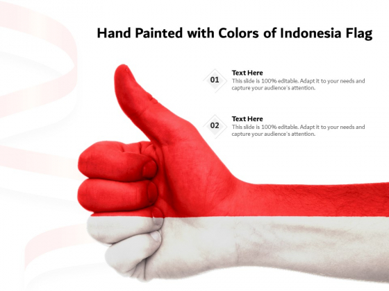 Hand Painted With Colors Of Indonesia Flag Ppt PowerPoint Presentation Gallery Slide PDF