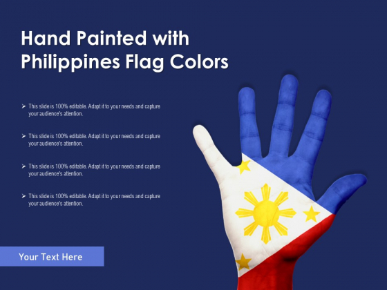 Hand Painted With Philippines Flag Colors Ppt PowerPoint Presentation Pictures PDF