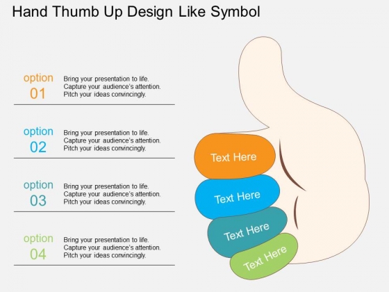 Hand Thumb Up Design Like Symbol Powerpoint Template Hand Thumb Up Design Like Symbol Powerpoint Template