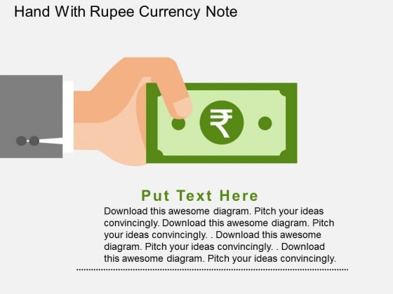 Hand With Rupee Currency Note Powerpoint Templates