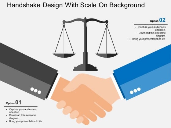 Handshake Design With Scale On Background Powerpoint Templates Handshake Design With Scale On Background Powerpoint Templates