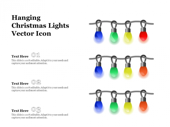 Hanging Christmas Lights Vector Icon Ppt PowerPoint Presentation Icon Layouts PDF