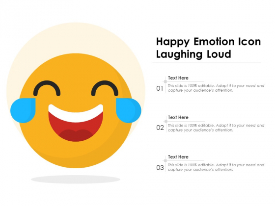 Happy Emotion Icon Laughing Loud Ppt PowerPoint Presentation Icon Portfolio PDF