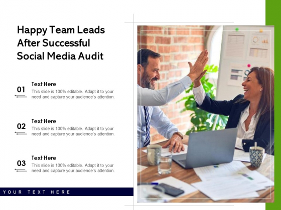 Happy Team Leads After Successful Social Media Audit Ppt PowerPoint Presentation File Information PDF