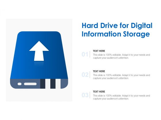 Hard Drive For Digital Information Storage Ppt PowerPoint Presentation Outline Shapes