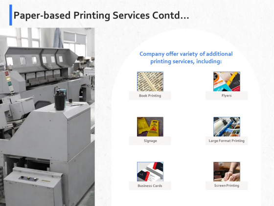 Hardbound Printing Paper Based Printing Services Contd Ppt Inspiration Icon PDF