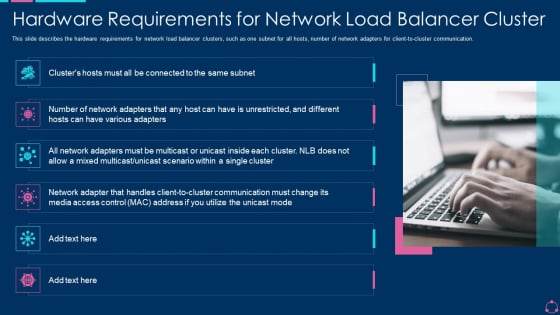 Hardware Requirements For Network Load Balancer Cluster Ppt Portfolio Visual Aids PDF Hardware Requirements For Network Load Balancer Cluster Ppt Portfolio Visual Aids PDF