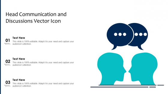 Head Communication And Discussions Vector Icon Ppt PowerPoint Presentation Gallery Structure PDF