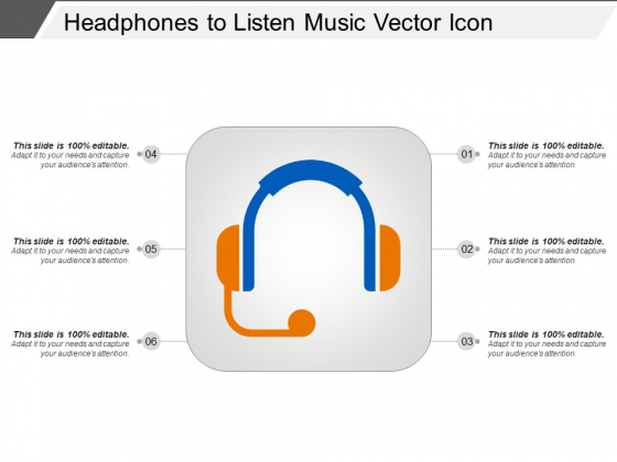 Headphones To Listen Music Vector Icon Ppt PowerPoint Presentation Gallery Infographics PDF