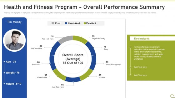 Health And Fitness Playbook Health And Fitness Program Overall Performance Summary Brochure PDF Health And Fitness Playbook Health And Fitness Program Overall Performance Summary Brochure PDF