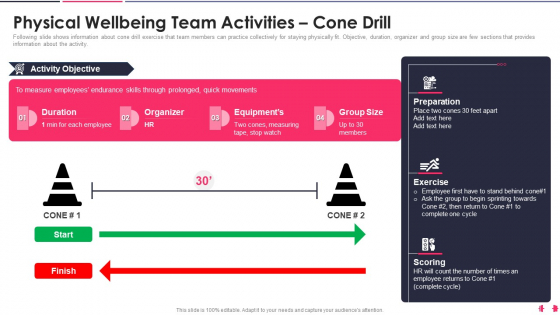 Health And Wellbeing Playbook Physical Wellbeing Team Activities Cone Drill Mockup PDF Health And Wellbeing Playbook Physical Wellbeing Team Activities Cone Drill Mockup PDF