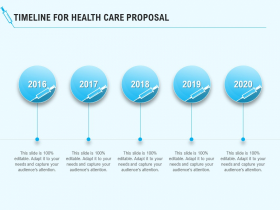 Health Care Timeline For Health Care Proposal Ppt Outline Picture PDF