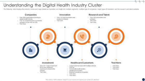 Health It Investor Financing Understanding The Digital Health Industry Cluster Diagrams PDF