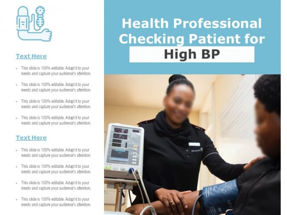 Health Professional Checking Patient For High BP Ppt PowerPoint Presentation File Ideas PDF