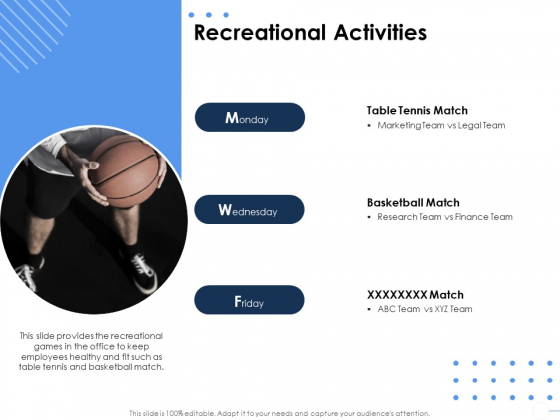 Health Recreational Activities Ppt Show Layouts PDF