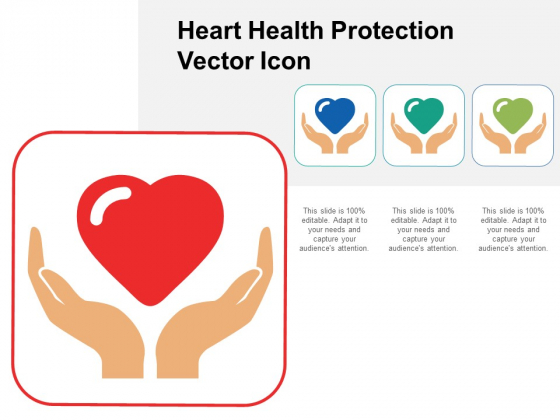 Heart Health Protection Vector Icon Ppt Powerpoint Presentation Ideas Themes