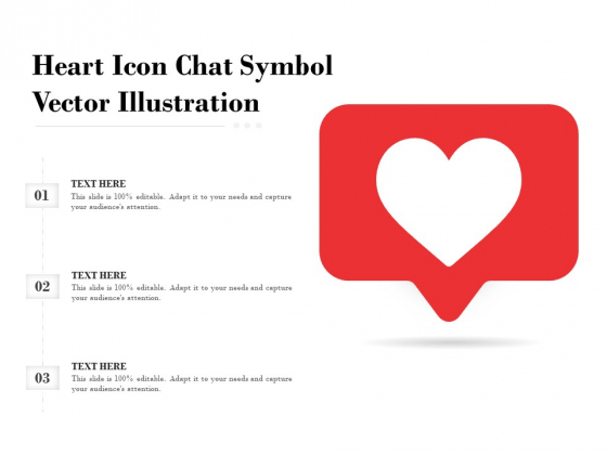 Heart Icon Chat Symbol Vector Illustration Ppt PowerPoint Presentation Styles Format PDF