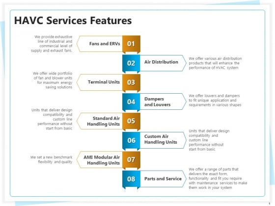 Heating Ventilation And Air Conditioning Installation HAVC Services Features Ppt Show Graphics Design PDF Heating Ventilation And Air Conditioning Installation HAVC Services Features Ppt Show Graphics Design PDF