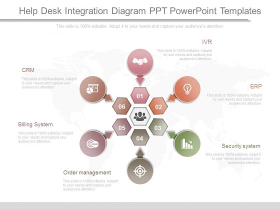 help desk integration diagram ppt powerpoint templates powerpoint
