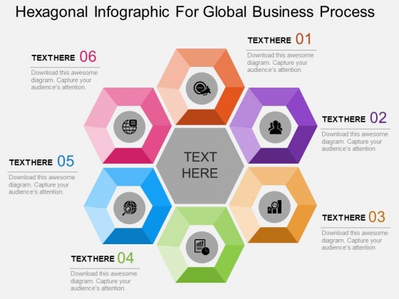 Hexagonal Infographic For Global Business Process Powerpoint Template Hexagonal Infographic For Global Business Process Powerpoint Template