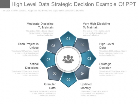 High Level Data Strategic Decision Example Of Ppt