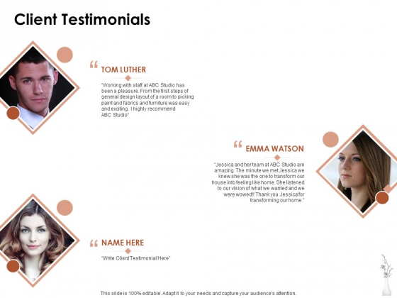Home Decor Services Appointment Proposal Client Testimonials Ppt Slides Shapes PDF Home Decor Services Appointment Proposal Client Testimonials Ppt Slides Shapes PDF
