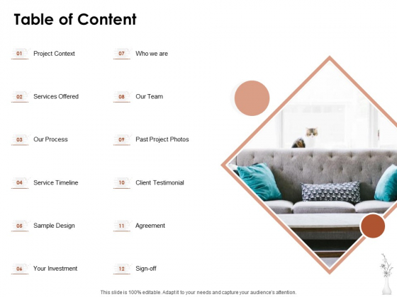 Home Decor Services Appointment Proposal Table Of Content Ppt Professional Graphics PDF Home Decor Services Appointment Proposal Table Of Content Ppt Professional Graphics PDF