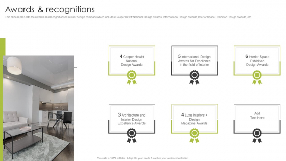 Home Interior Styling Services Company Profile Awards And Recognitions Microsoft PDF Home Interior Styling Services Company Profile Awards And Recognitions Microsoft PDF