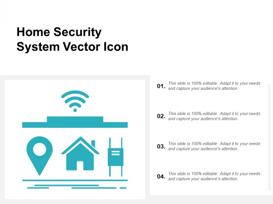 Home Security System Vector Icon Ppt PowerPoint Presentation File Influencers