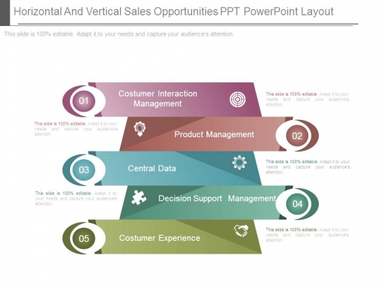 Horizontal And Vertical Sales Opportunities Ppt Powerpoint Layout