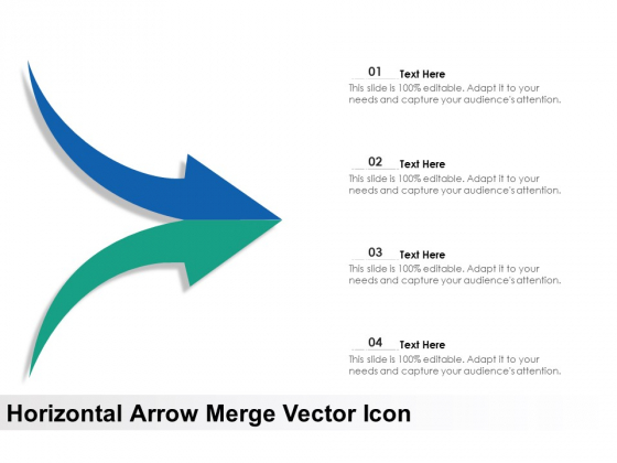 Horizontal Arrow Merge Vector Icon Ppt PowerPoint Presentation Infographic Template Templates PDF