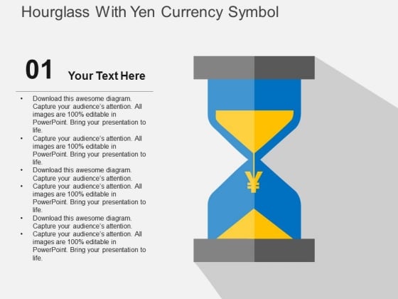 Hourglass With Yen Currency Symbol Powerpoint Templates