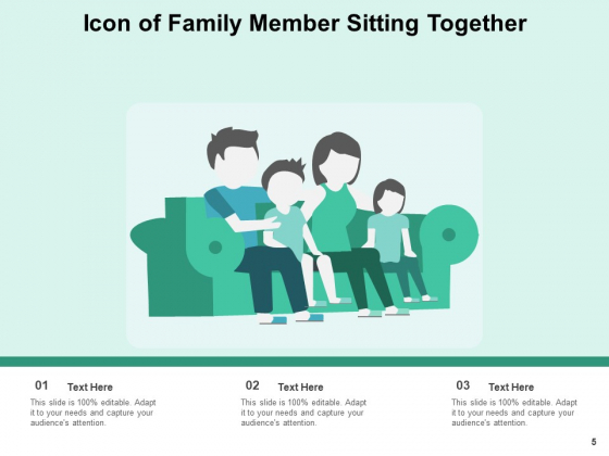 Household Symbol Family Member Affection Icon Ppt PowerPoint Presentation Complete Deck slides adaptable