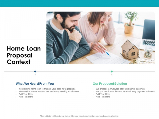 Housing Mortgage Proposal Home Loan Proposal Context Ppt Gallery Clipart Images PDF