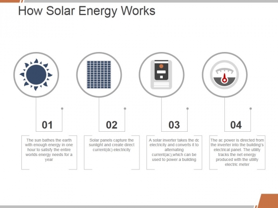 How Solar Energy Works Template 1 Ppt PowerPoint Presentation Portfolio Smartart