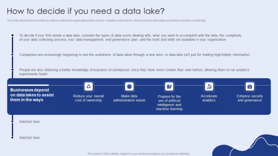 How To Decide If You Need A Data Lake Ppt PowerPoint Presentation File Model PDF