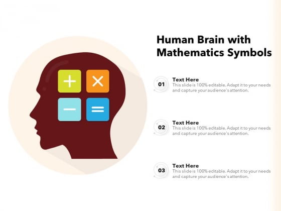 Human Brain With Mathematics Symbols Ppt PowerPoint Presentation Graphics PDF
