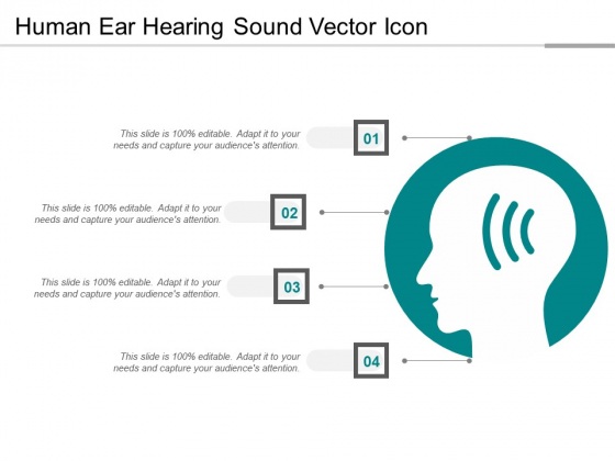 Human Ear Hearing Sound Vector Icon Ppt PowerPoint Presentation Gallery Example PDF